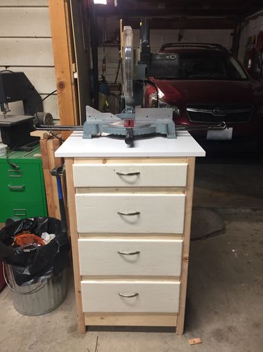 miter saw stand shown from the front